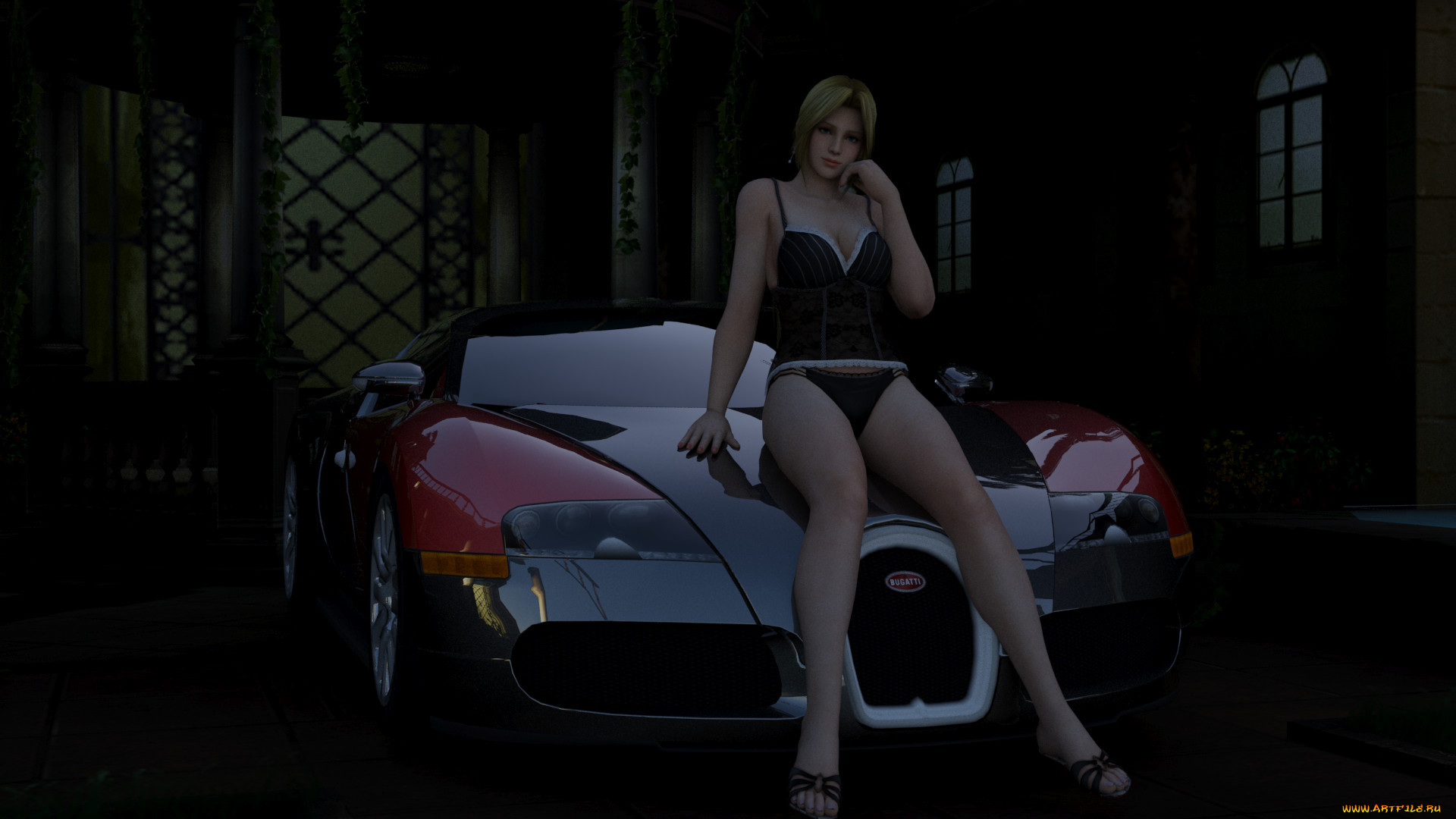 , 3d car&girl, , , , 